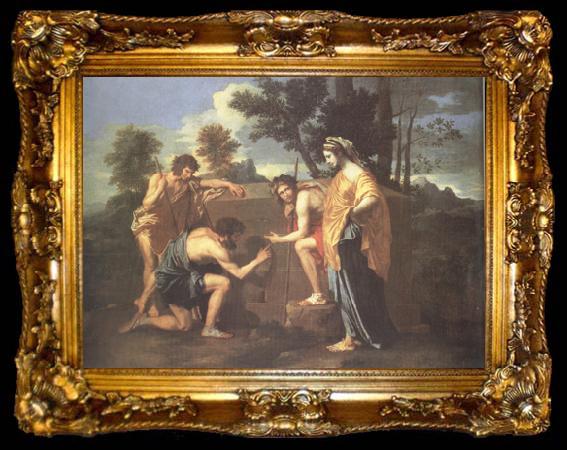 framed  Nicolas Poussin The Arcadian Shepherds (nn03), ta009-2